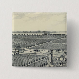 Caledonia Vineyard County, Fresno 2 Inch Square Button