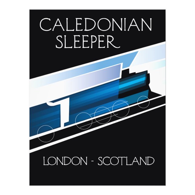 Caledonian Sleeper London Scotland travel poster (Front)