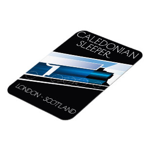 Caledonian Sleeper London Scotland travel poster Magnet