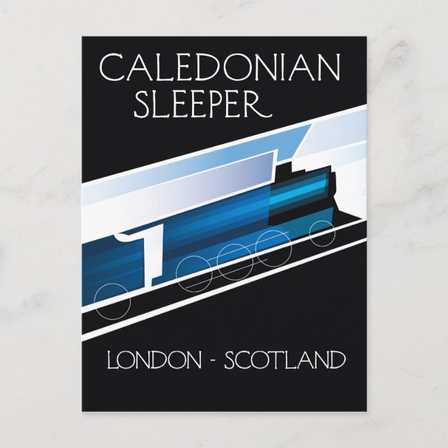Caledonian Sleeper London Scotland travel poster Postcard (Front)