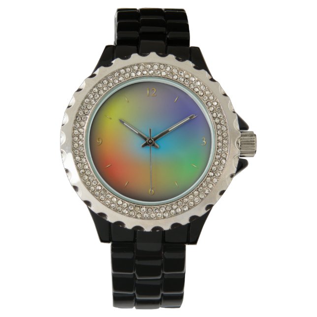 Caleidoscop red green blue yellow watch (Front)