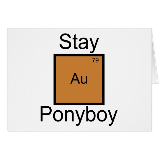Calembour d'élément de Ponyboy d'or de séjour (Devant horizontal)