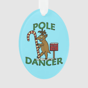 Calembour drôle de renne de Noël de danseur