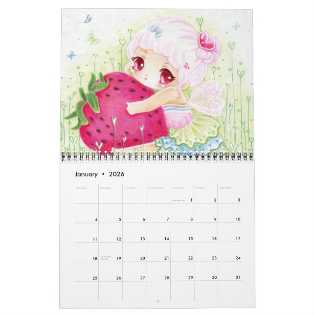 Calendar 2013 - Beautiful anime chibi girls (Jan 2026)