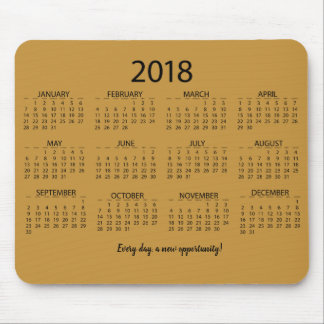 Calendar 2018 mouse pad