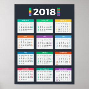 Calendar 2018 poster