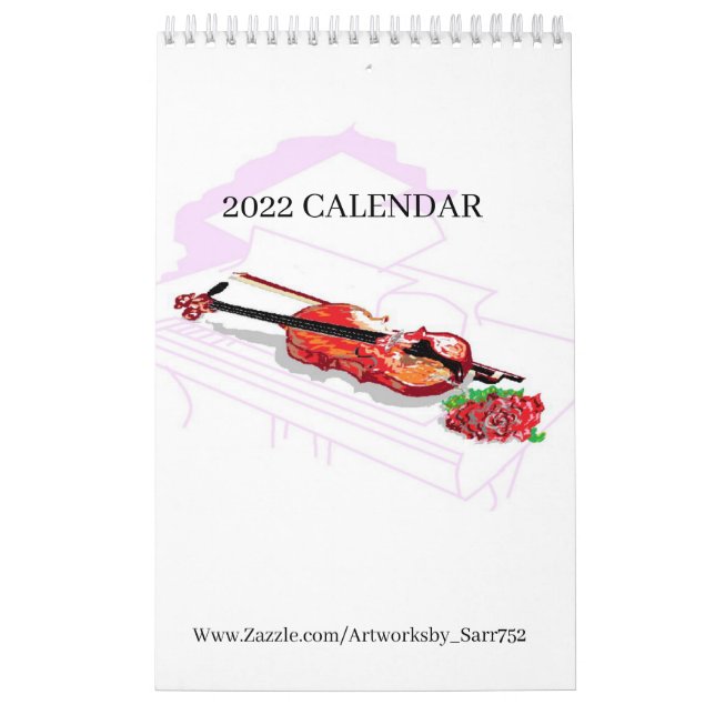 Calendar 2022 ARTWORKSBYSARR / ZAZZLE (Cover)