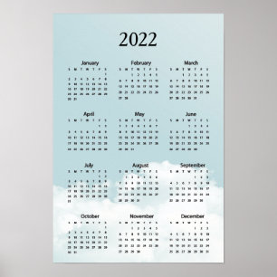 Calendar 2022 Heaven Clouds Poster