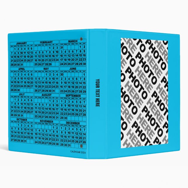 Calendar 2024 Binder Blue (Background)