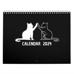 calendar 2024 - black and white calendar 2024