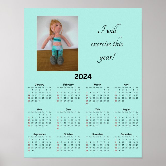 Calendar - 2024 Exercise Promise Poster (Front)