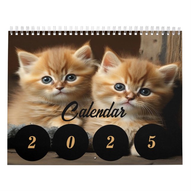 Calendar 2025 For Cat Lovers -Customizable Year (Cover)