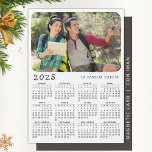 Calendar 2025 in Spanish Photo Magnet White<br><div class="desc">This modern minimalist style 2025 magnetic calendar in Spanish is with Monday as the first day of the week. It's easy to personalize and customize with your family name and own photo to create practical gifts for your loved ones. The white and black design with a colourful photo looks nice...</div>