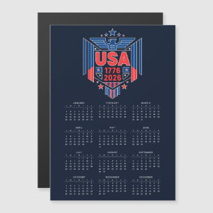 Calendar 2026 (1776-2026 USA) Magnetic Card