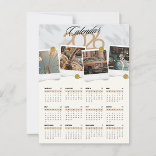 Calendar 2026 postcard