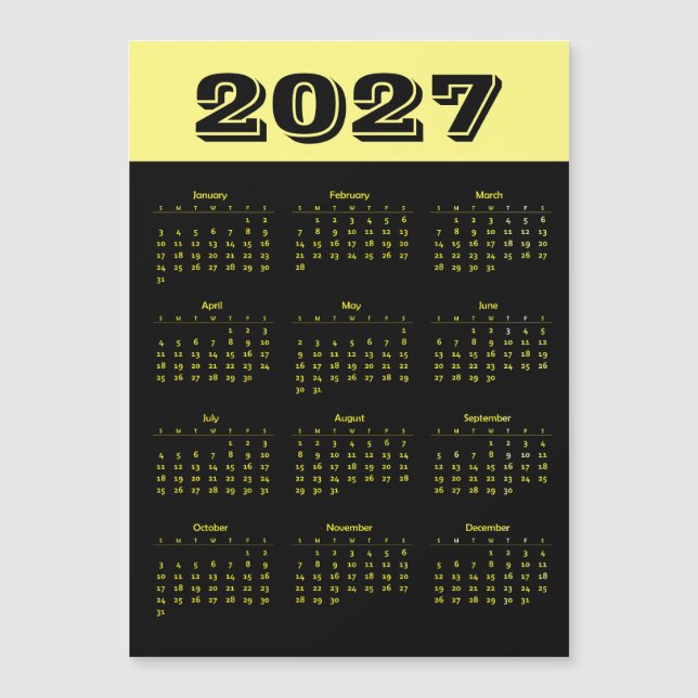 Calendar 2027 (Front)
