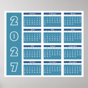 Calendar 2027 poster