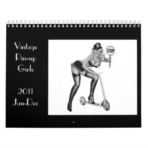 Calendar 5 Vintage Pin-up Girls 2011 Jan-Dec