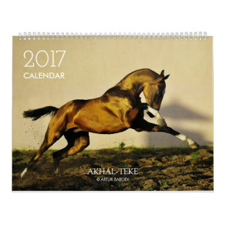 Calendar. Akhal-teke HORSES. 2017 Calendar