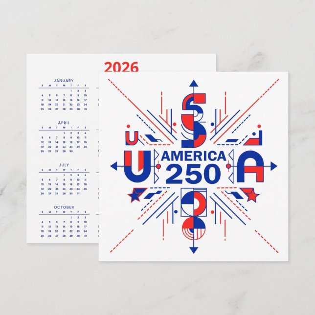 Calendar America’s 250th anniversary (Front/Back)