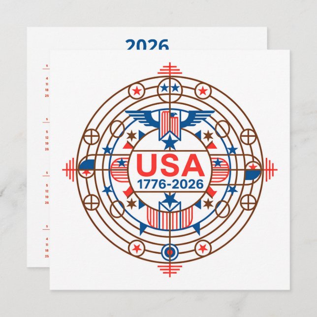 Calendar America’s 250th anniversary (Front/Back)