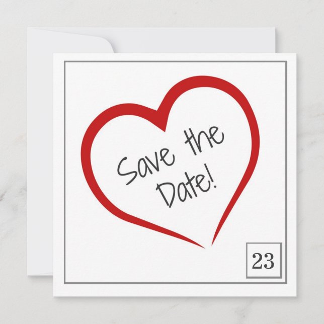 Calendar Box Save the Date Invitation (Front)