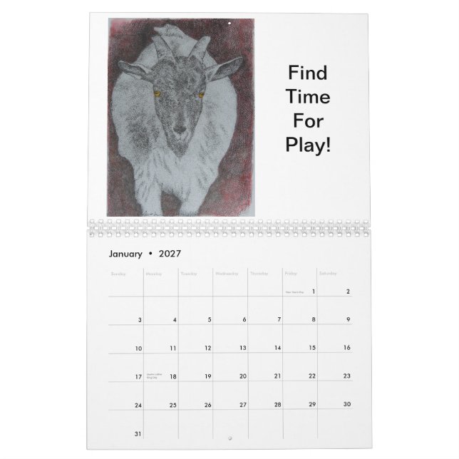 Calendar By Nina 2012 (Jan 2027)