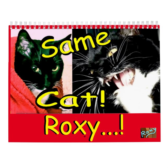 Calendar Cat Roxy (Back)