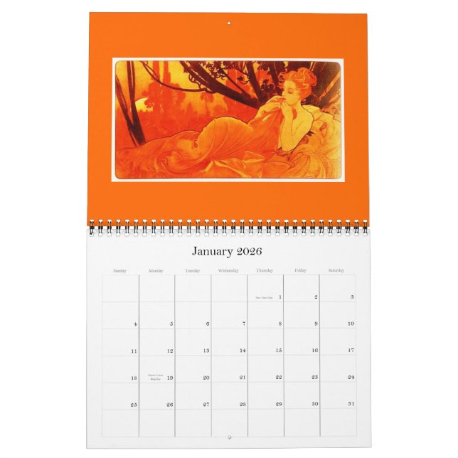 Calendar-Classic/Vintage-Alphonse Mucha Calendar (Jan 2026)