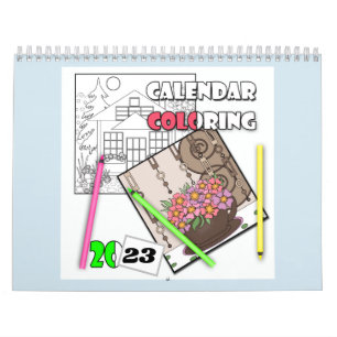Calendar , colouring ,