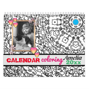 Calendar, colouring book, colouring books calendar