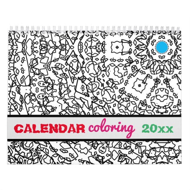 Calendar, colouring book, colouring books calendar (Cover)