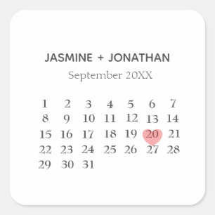 Calendar customize your speacial day       square sticker