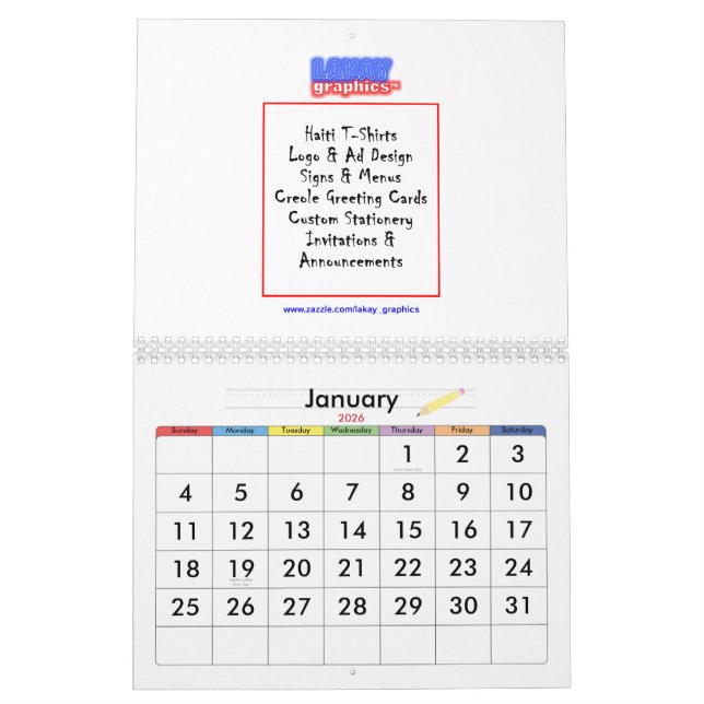 Calendar Design (Jan 2026)