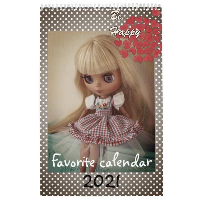 Calendar, doll, for girl, baby, fun, toys, bright, calendar (Cover)