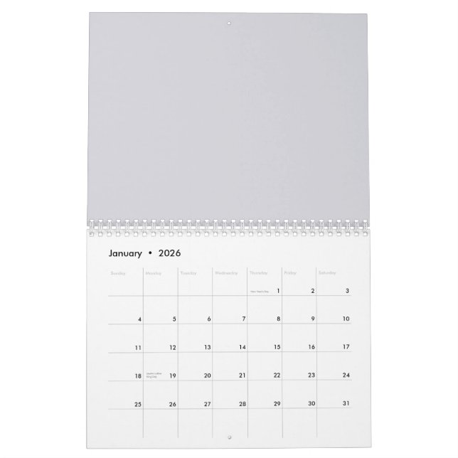 Calendar elegant ethnic pattern  (Jan 2026)