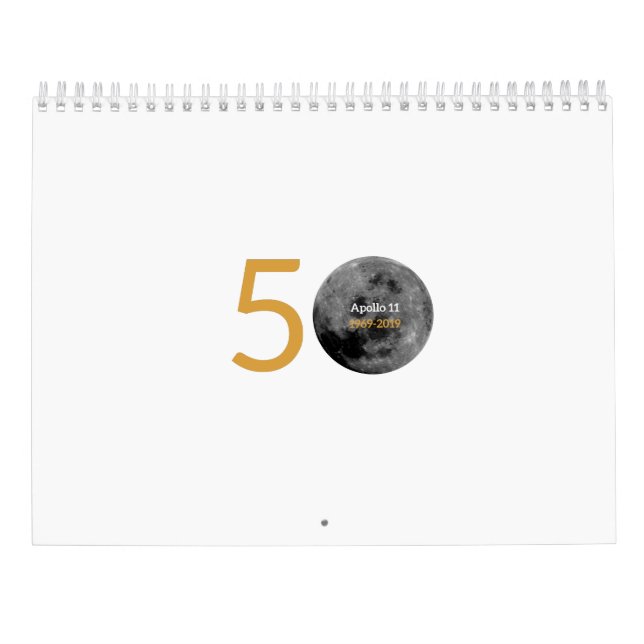 Calendar for the Apollo 11 50th Anniversary. (Back)