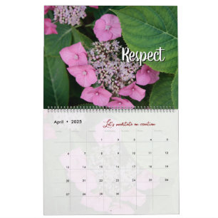 Calendar God photo meditation garden: words