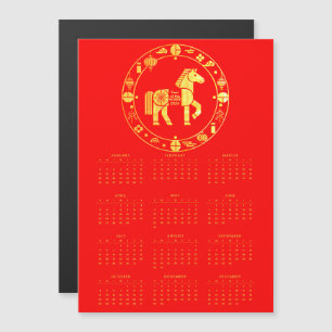 Calendar Gold Chinese new year 2026