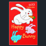 Calendar Happy Bunny<br><div class="desc">Calendar Happy Bunny
Illustration and design by Poramit</div>