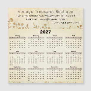 Calendar Heart Leaf Tree Floral Mint Green