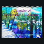 Calendar of Watercolor Landscapes<br><div class="desc">Twelve months of beautiful landscapes in watercolor, original paintings by artist Patricia Allingham Carlson. Streams sparkling with colour and misted by fog, forests and pathways floating with butterflies, this calender has a treat for every month of the new year.</div>