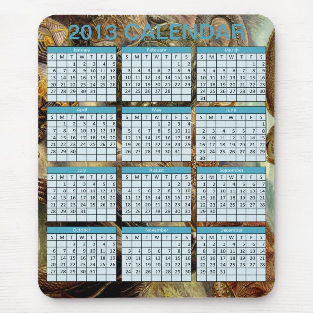 Calendar on a Mousepad (Front)