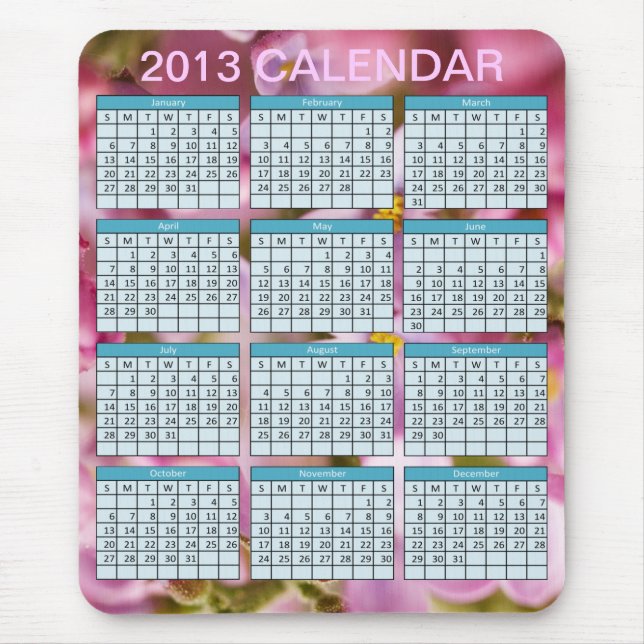 Calendar on a Mousepad (Front)