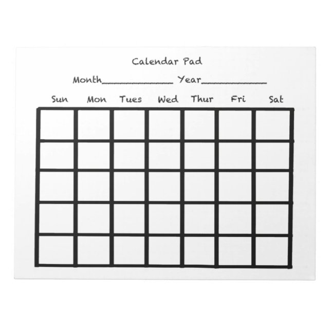 Calendar Pad (Front)