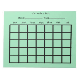 Calendar Pad Light Green