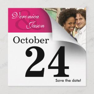 Calendar Page Save the Date Photo
