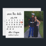 Calendar Photo Save the Date<br><div class="desc">This simple,   wedding save the date template features a clean,  modern design. Customize it with your information and make it uniquely yours! I offer this design as a postcard. 

To move the heart,  click personalize > scroll down > click "customize further".</div>