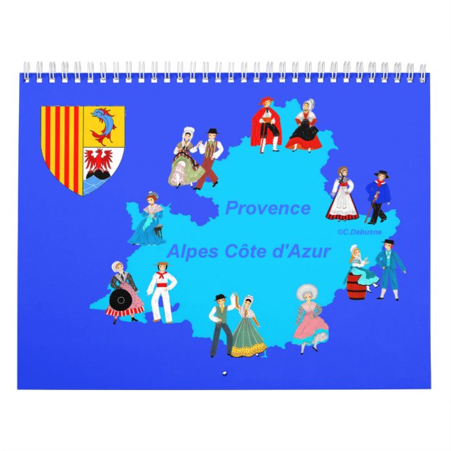 Calendar, Provence-Alpes-Côte-d'Azur, France Calendar (Cover)