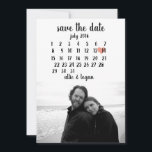 Calendar Save the Date<br><div class="desc">This simple,   wedding save the date template features a clean,  modern design. Customize it with your information and make it uniquely yours! I offer this design as a postcard. 

To move the heart,  click personalize > scroll down > click "customize further".</div>